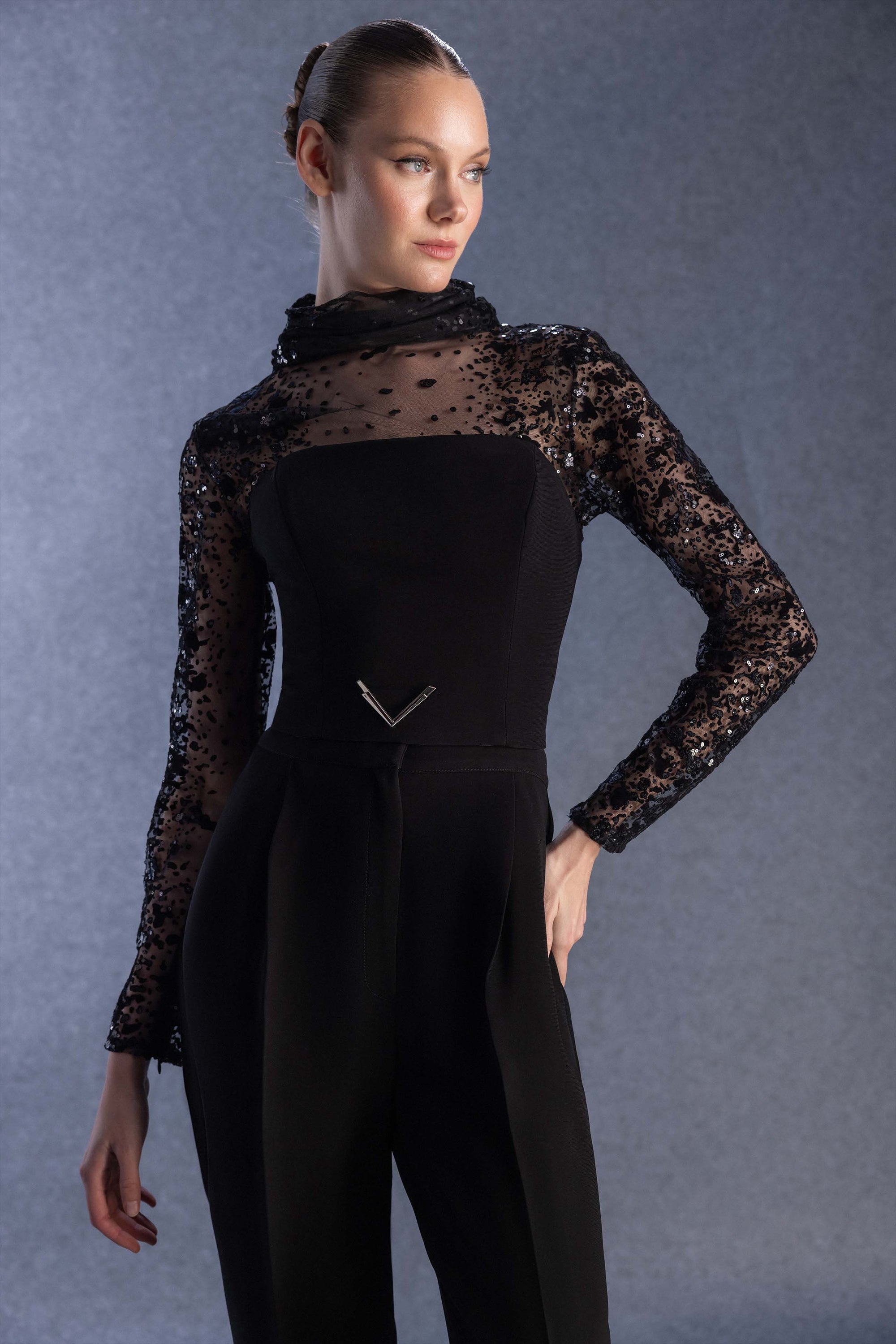 Argentea Linea Women Bodysuit Top