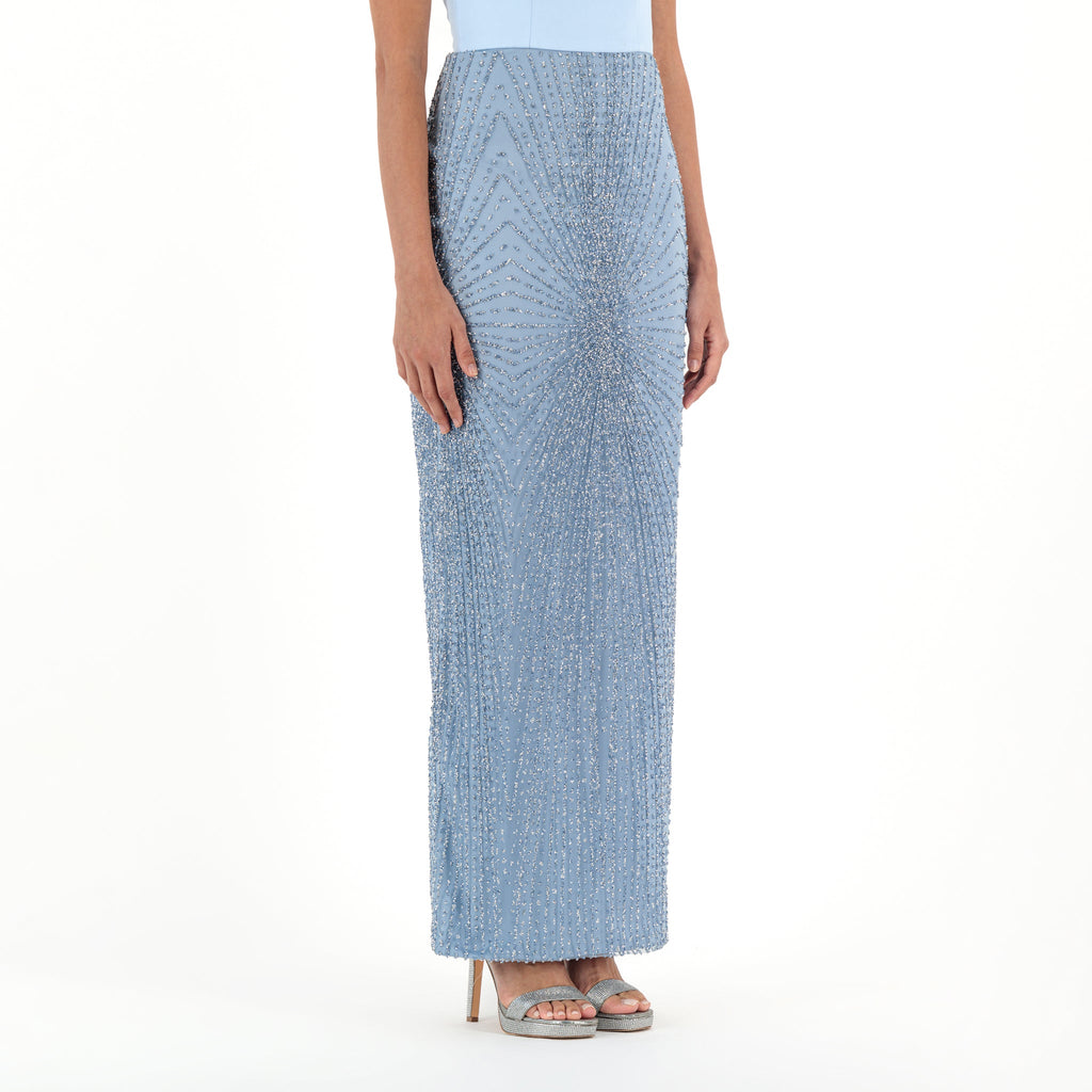 Soft Sapphire Women's Embroidered Dress