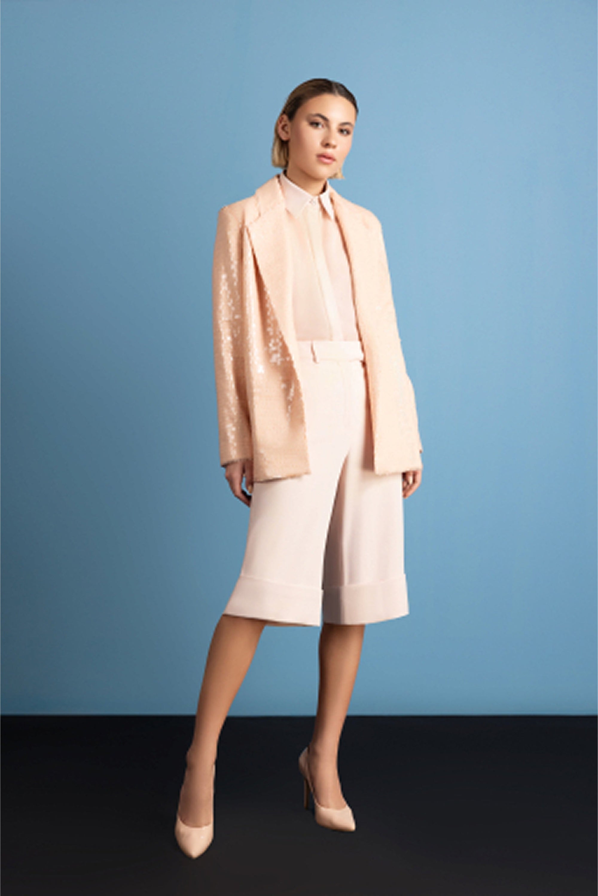 Vespera Rosa Sequin Blazer