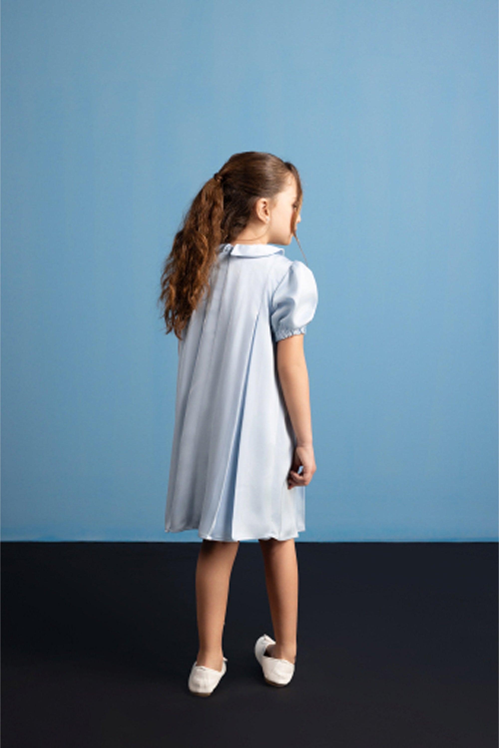 Caeruleum Flores Pleated Dress