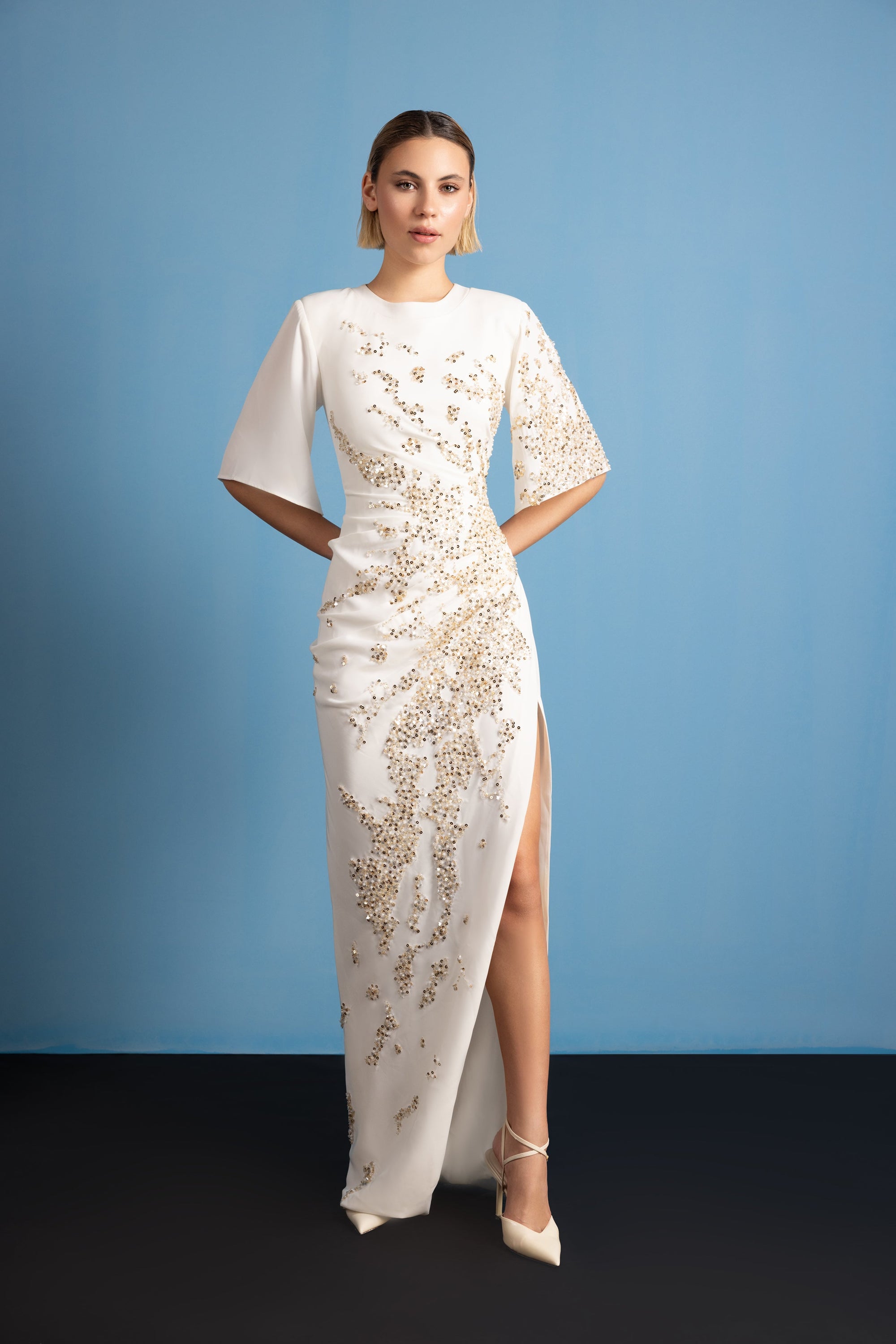 Aurum Solis Draped Dress