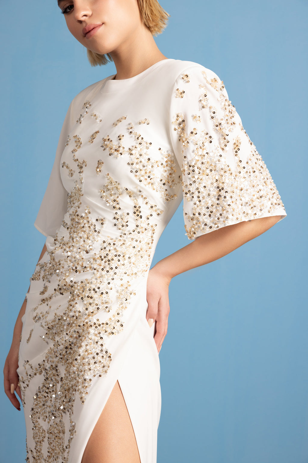 Aurum Solis Draped Dress