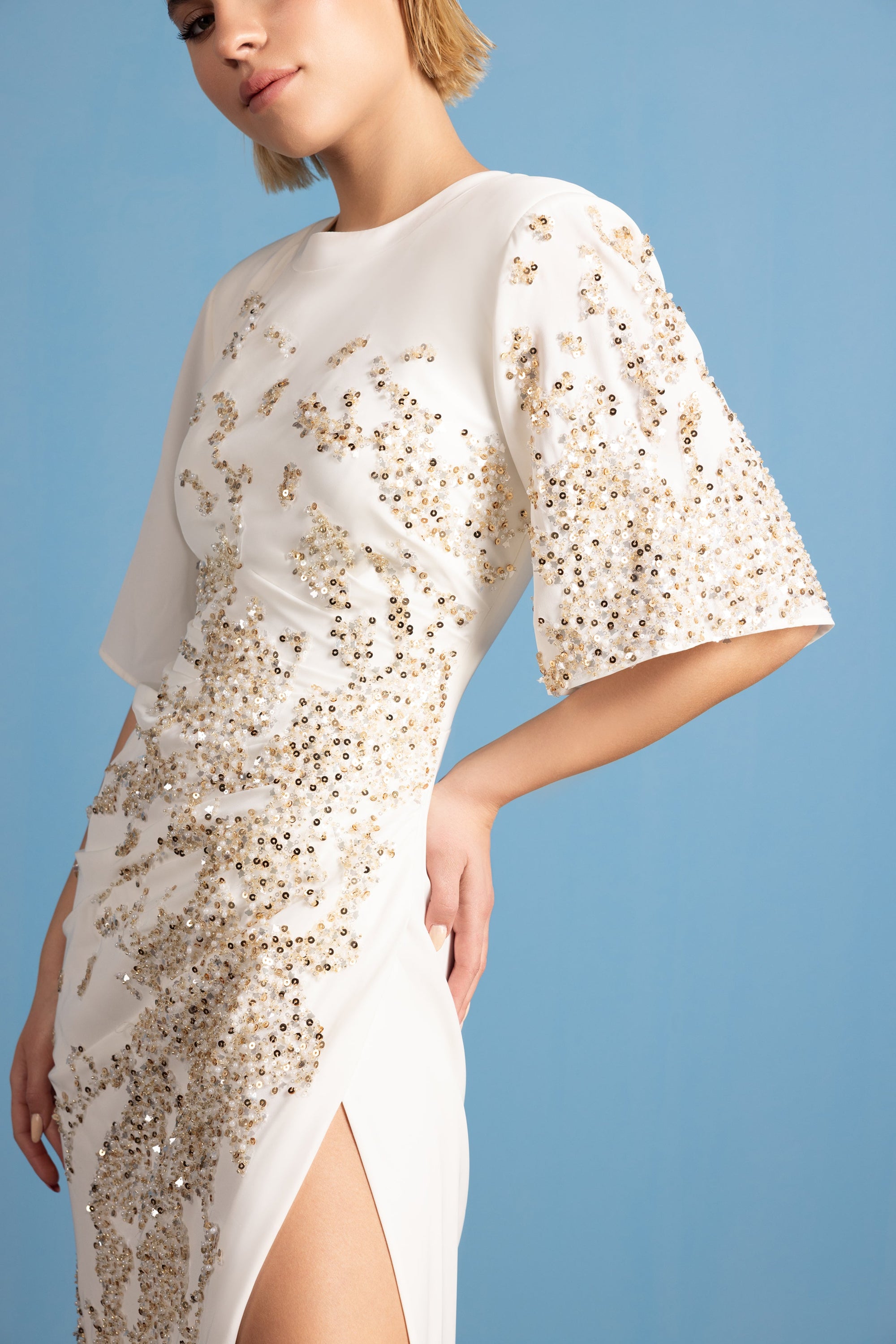 Aurum Solis Draped Dress