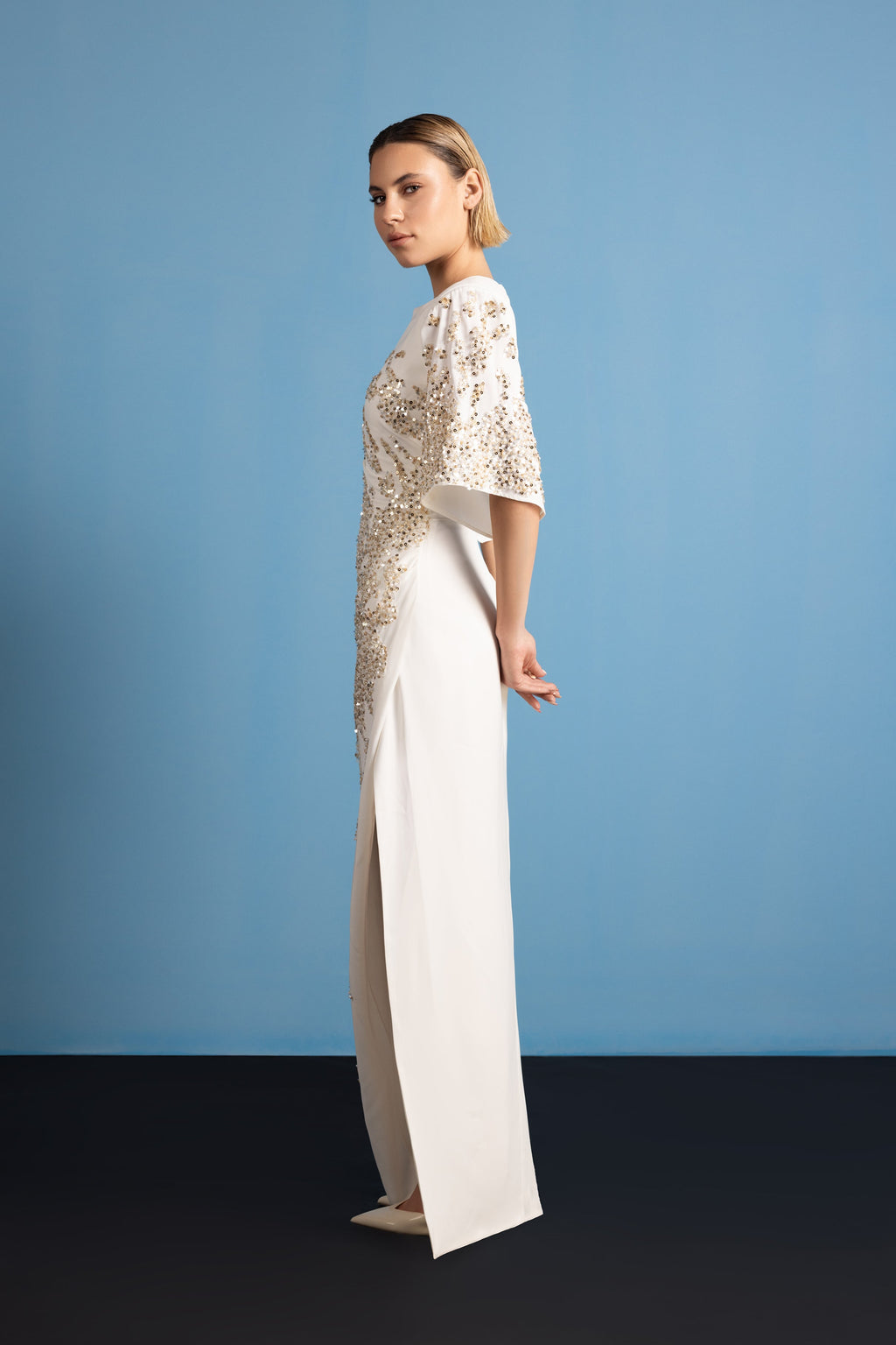 Aurum Solis Draped Dress