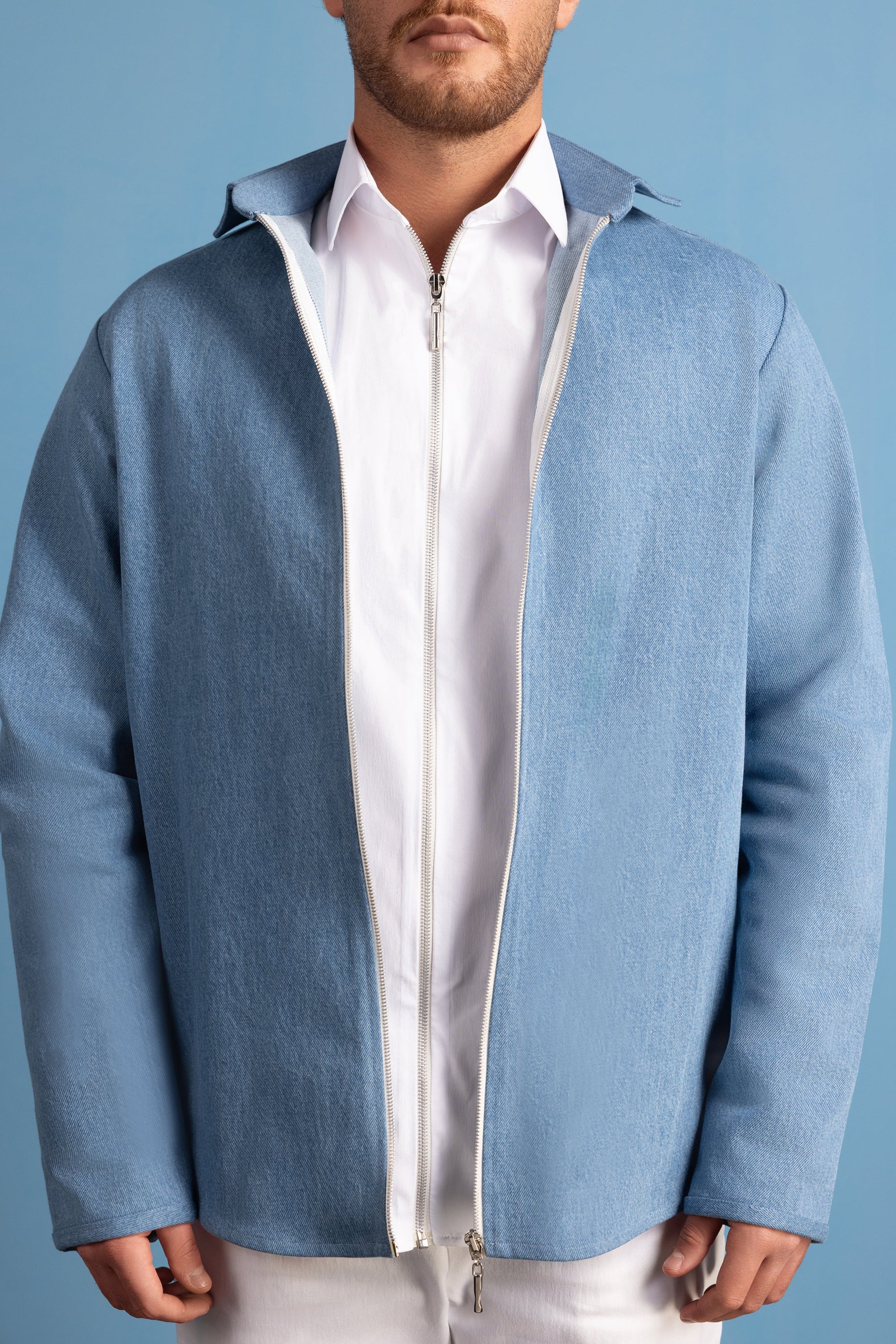 Nubes Serica Zip-Up Shirt