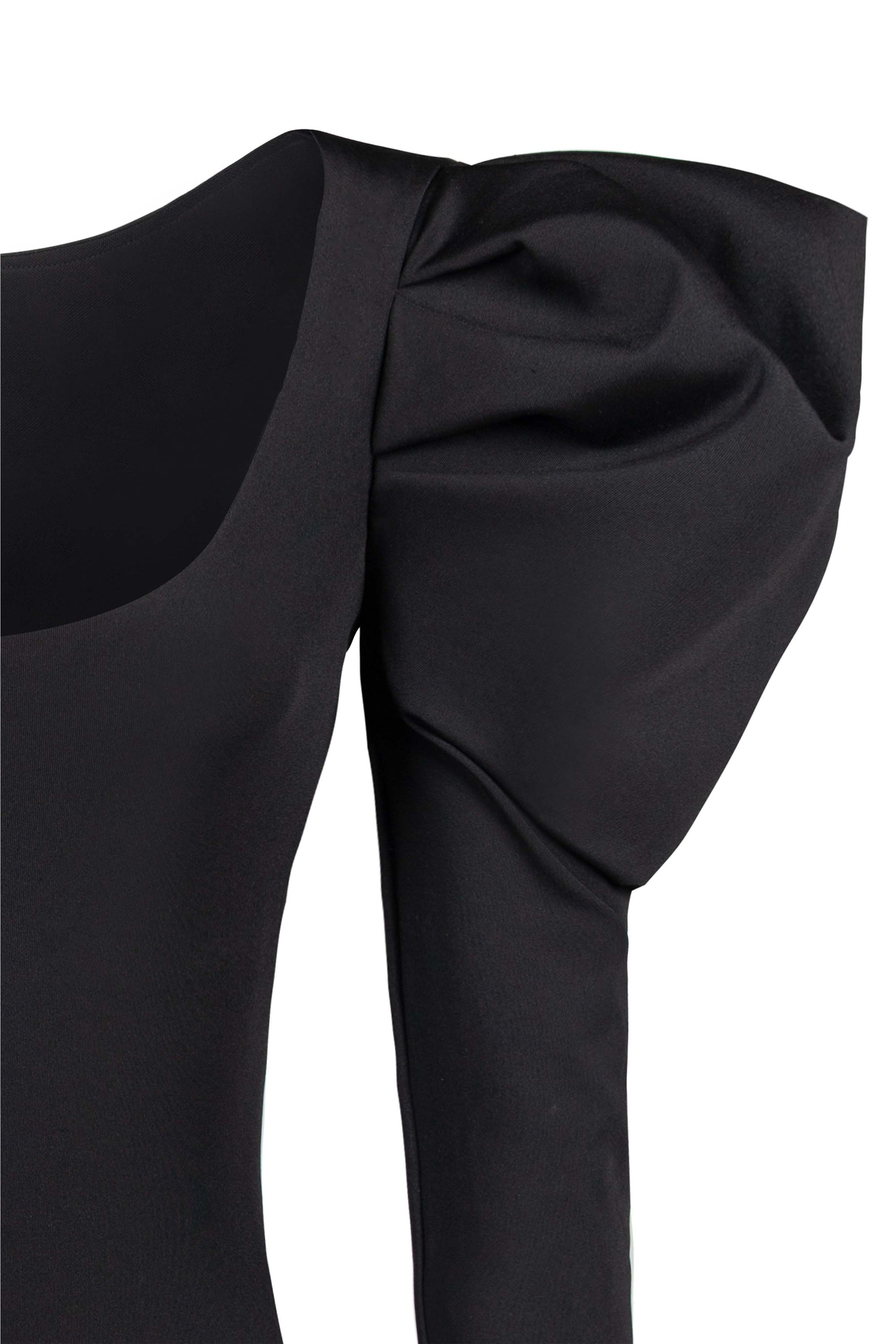 Isabella Puffed-Sleeve Bodysuit