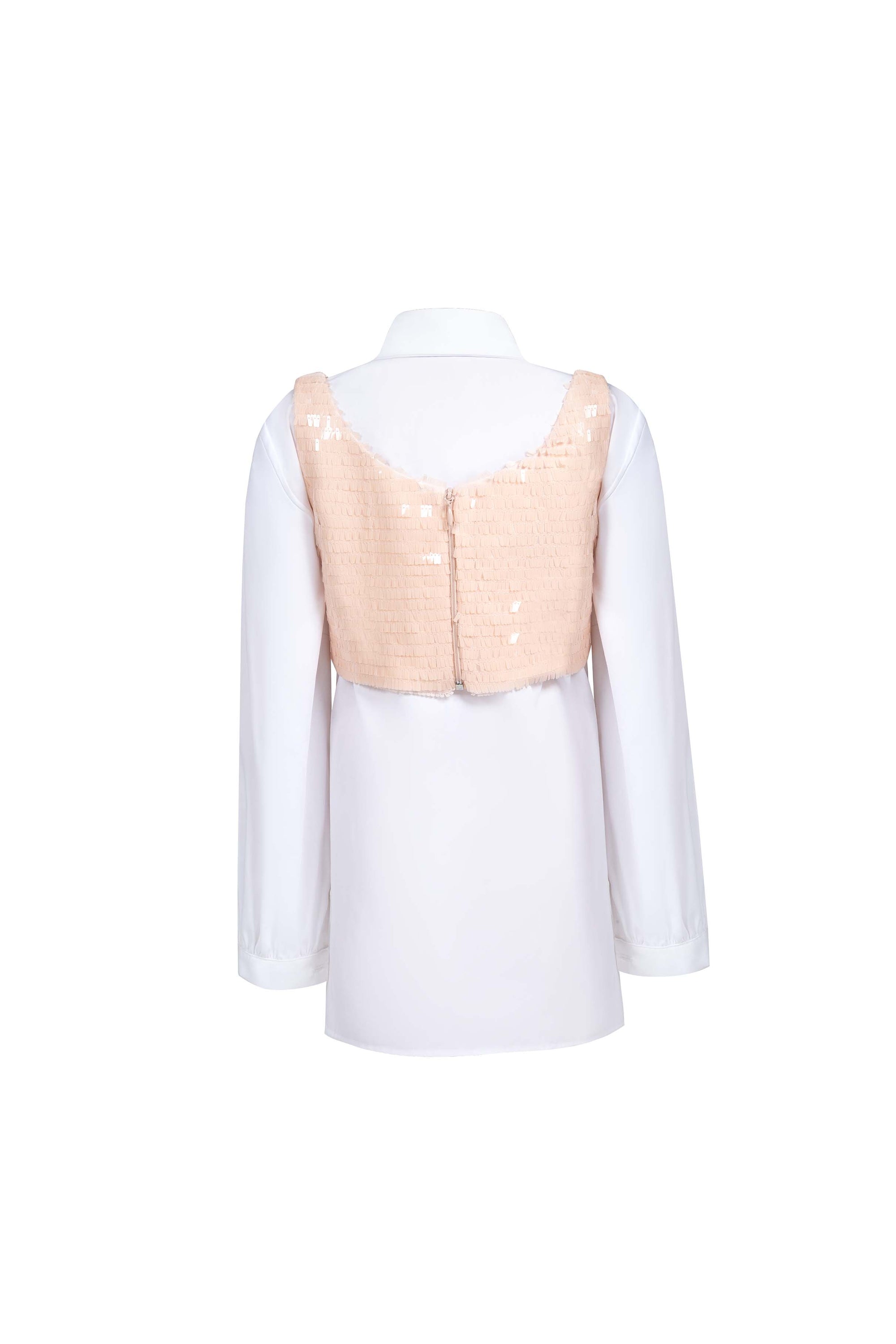 Vespera Rosa Sequin Crop Top