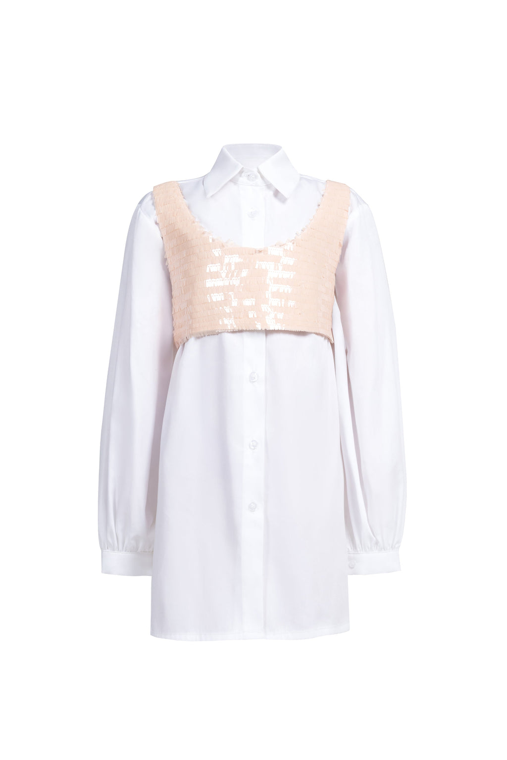 Vespera Rosa Sequin Crop Top