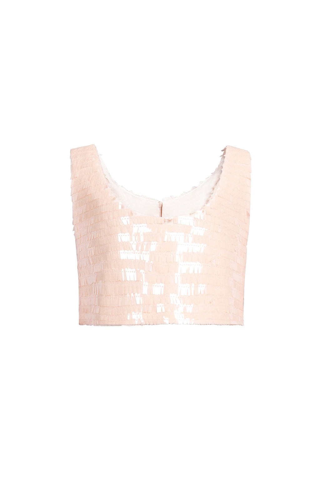 Vespera Rosa Sequin Crop Top