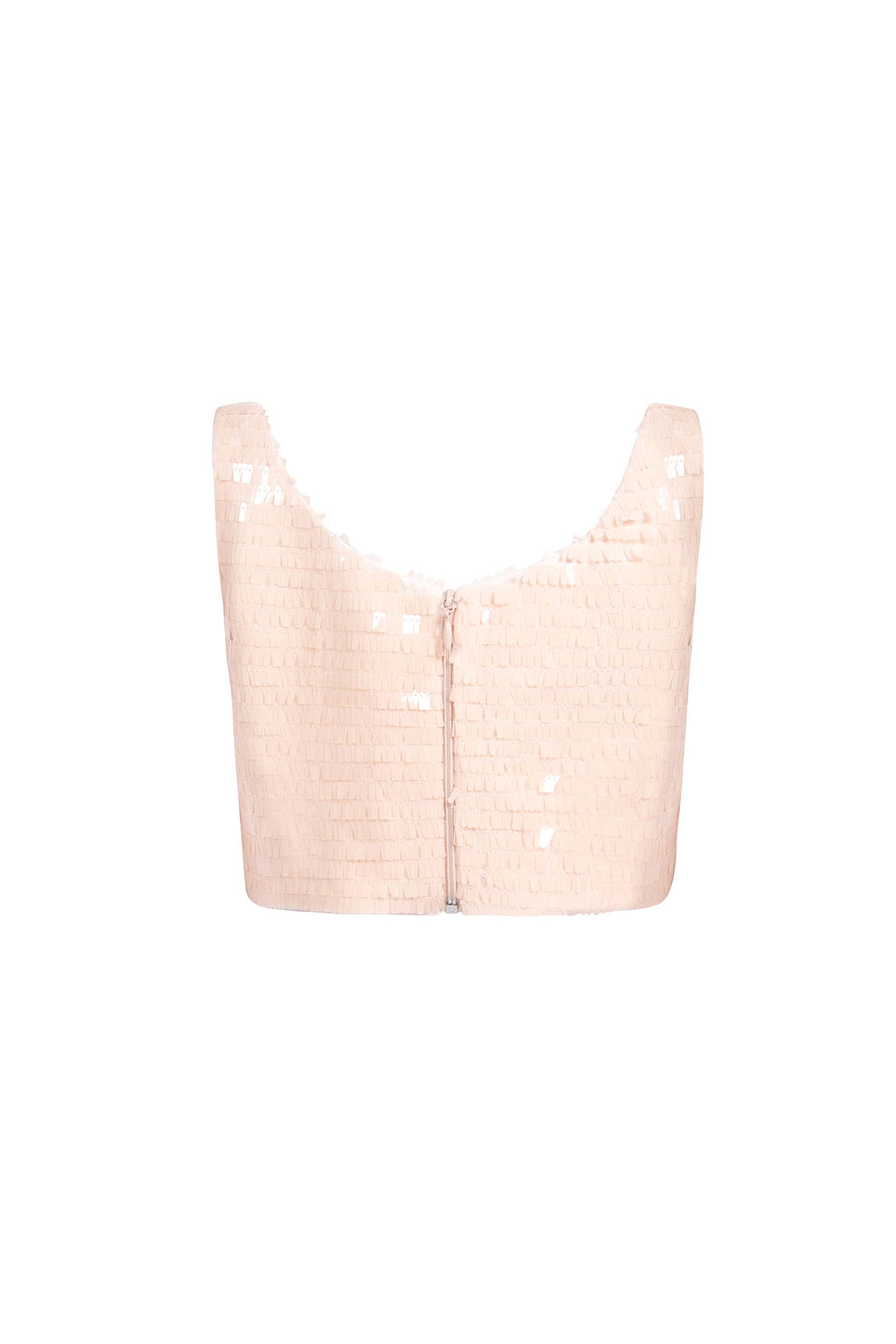 Vespera Rosa Sequin Crop Top