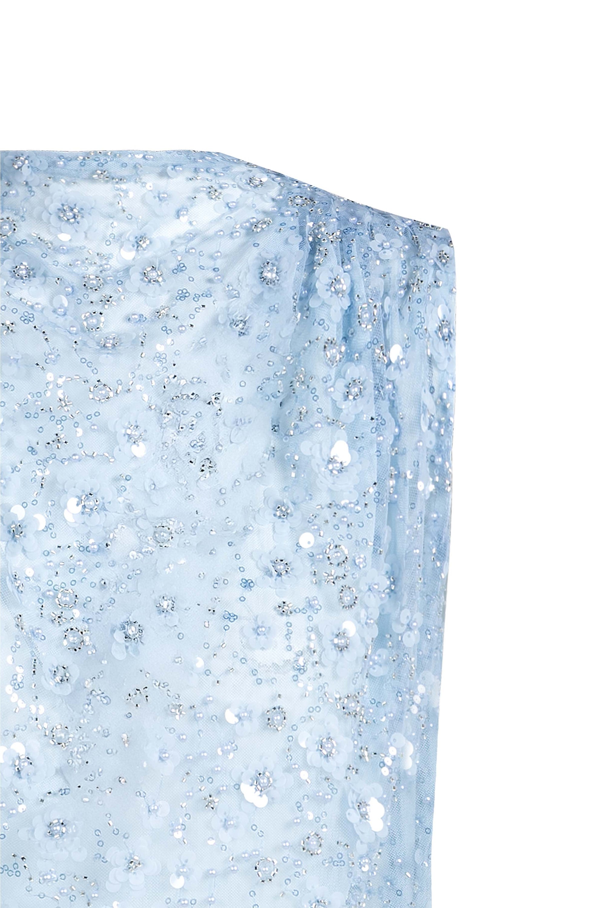 Caeruleum Flores Beaded Top