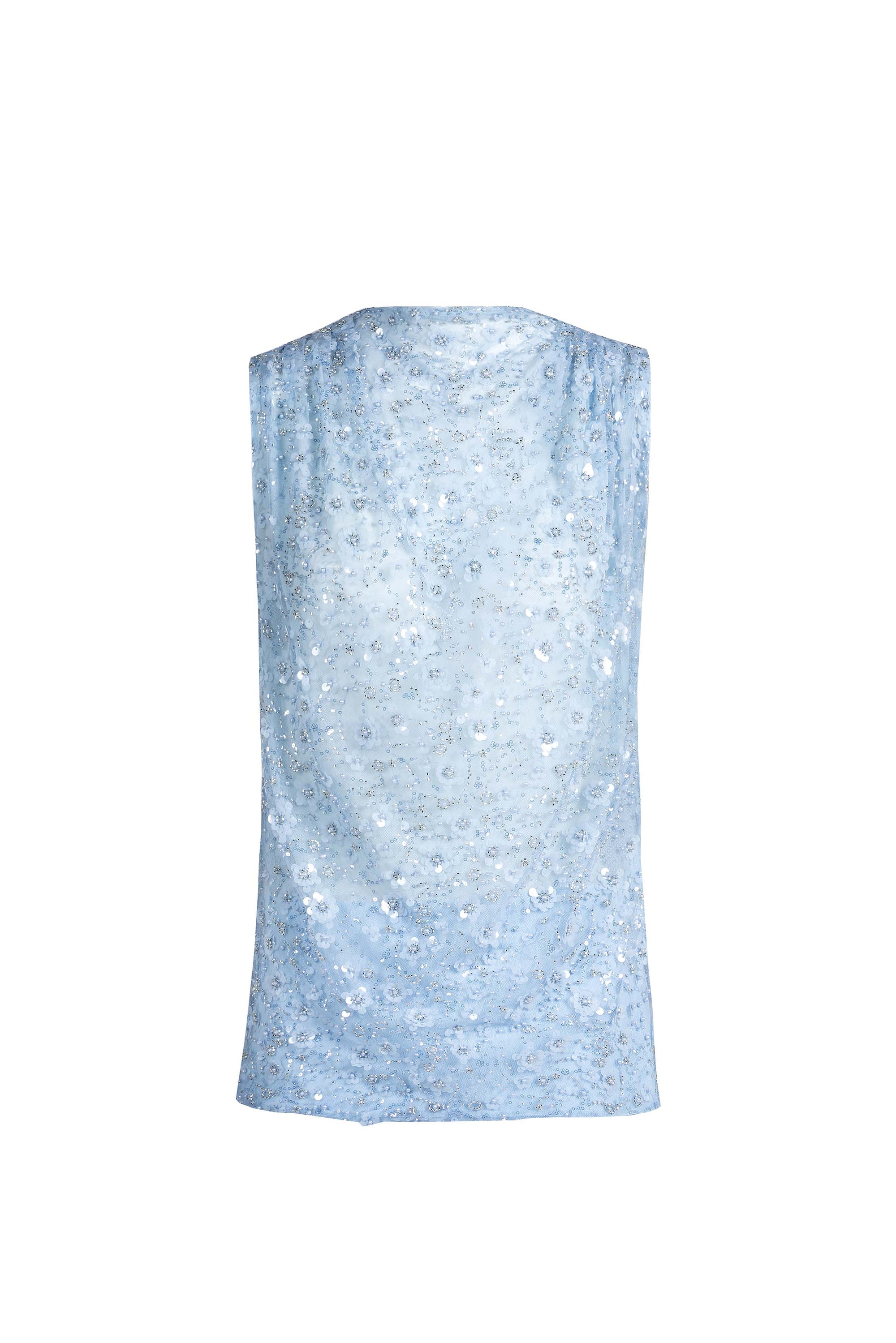 Caeruleum Flores Beaded Top
