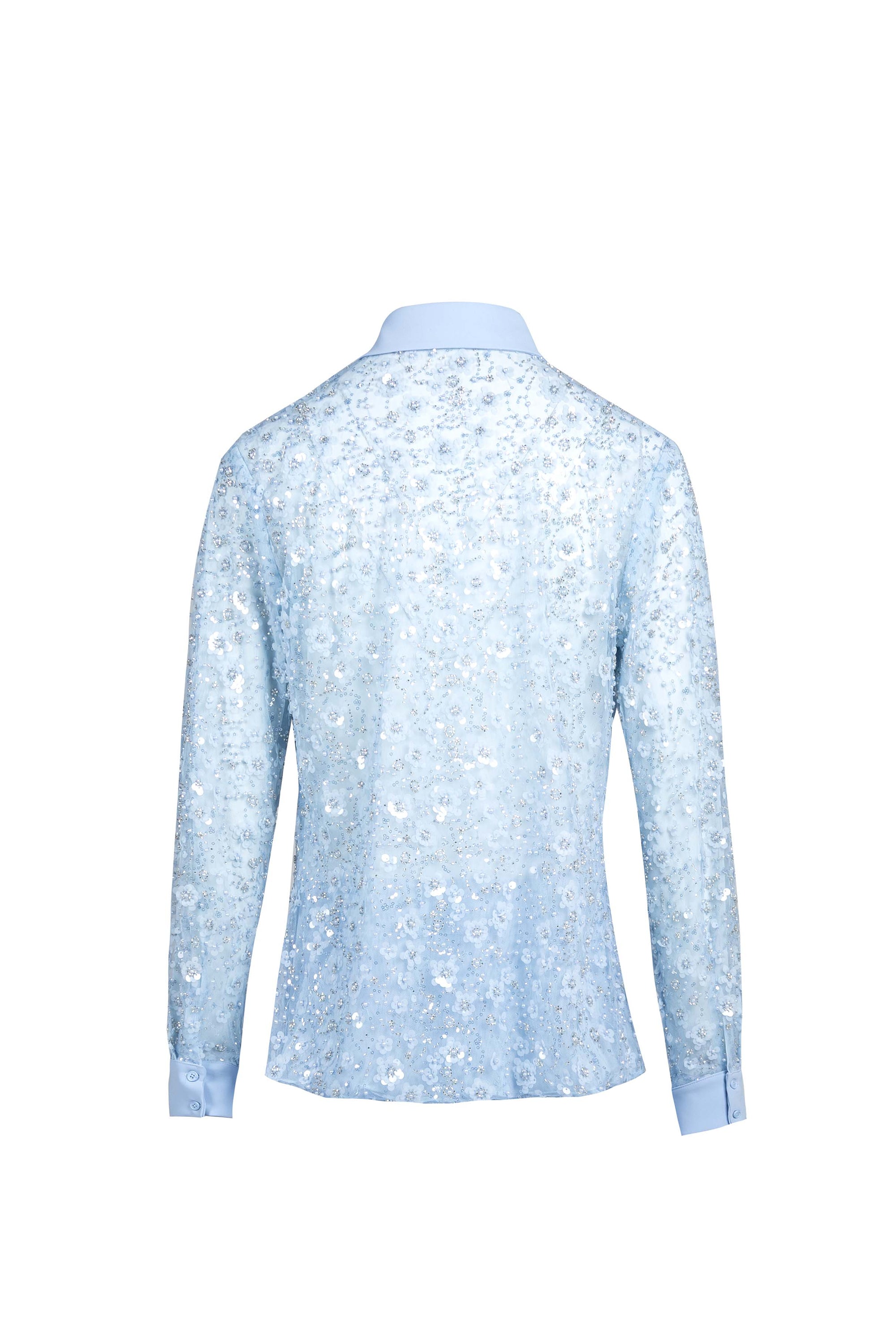 Caeruleum Flores Beaded Shirt